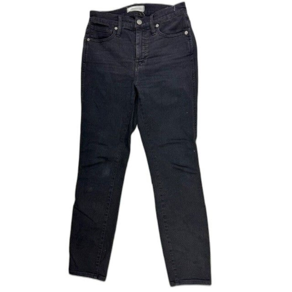 Madewell Size 24 Womens Jeans 10" High Rise Skinny Black Stretch